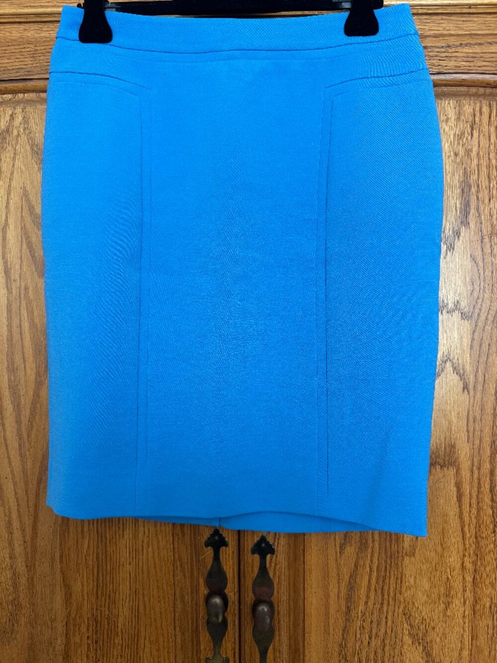 White House Black Market Bright Blue Ponte Pencil Skirt